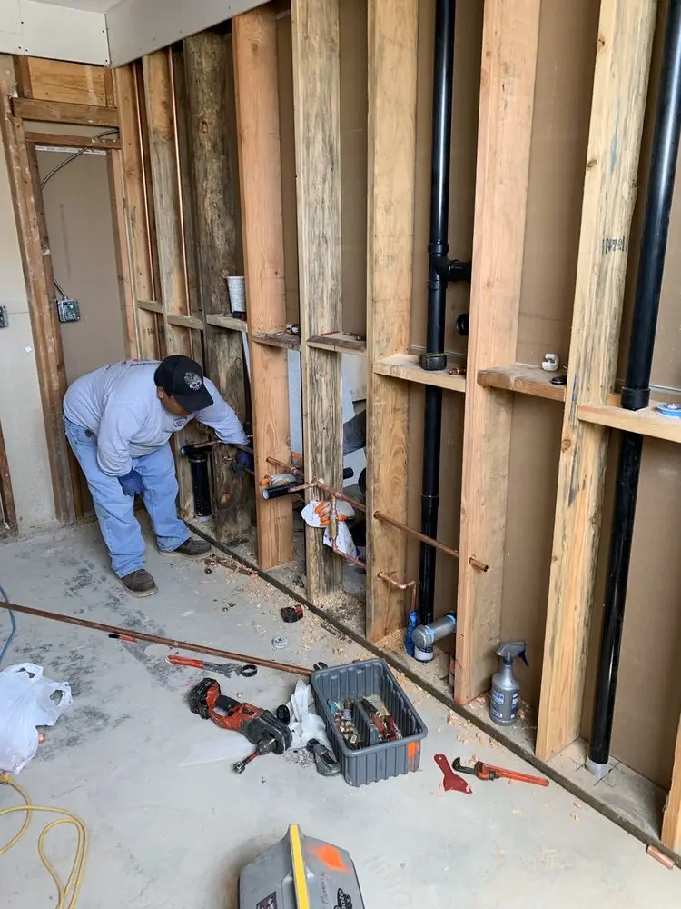 Commercial rough-in plumbing for Gas Line Repair in West Woodstock